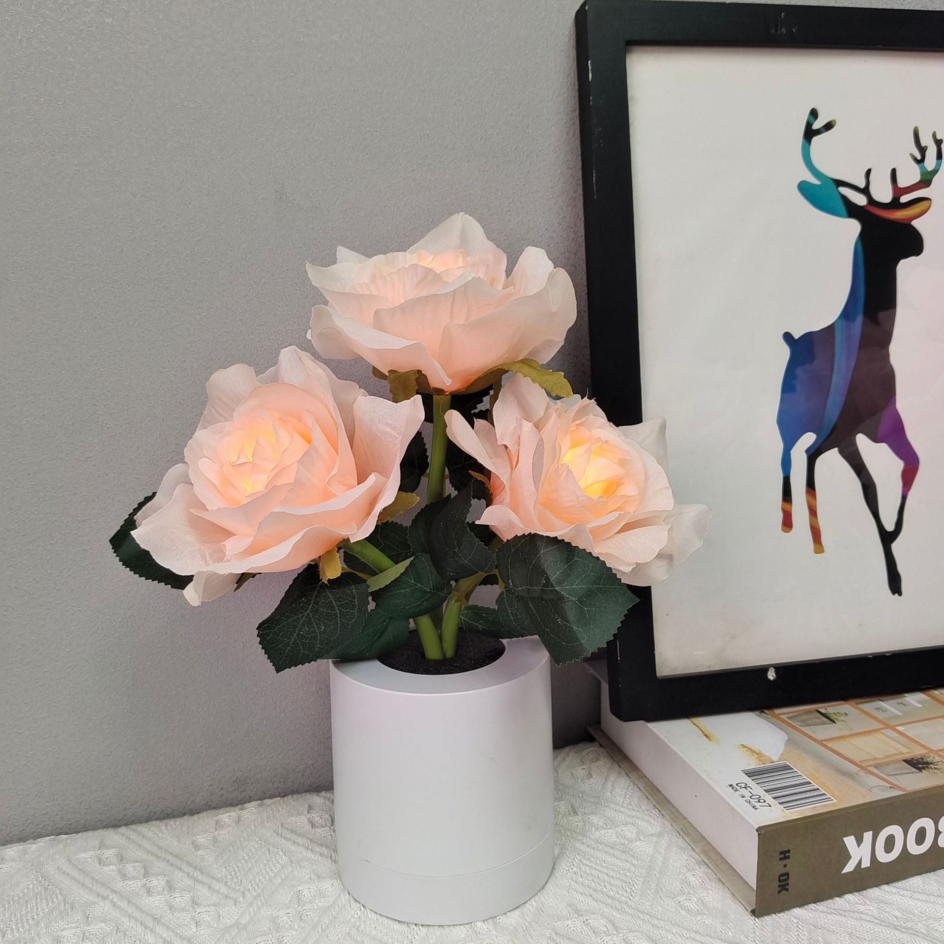 LED Champagne Rose Night Light