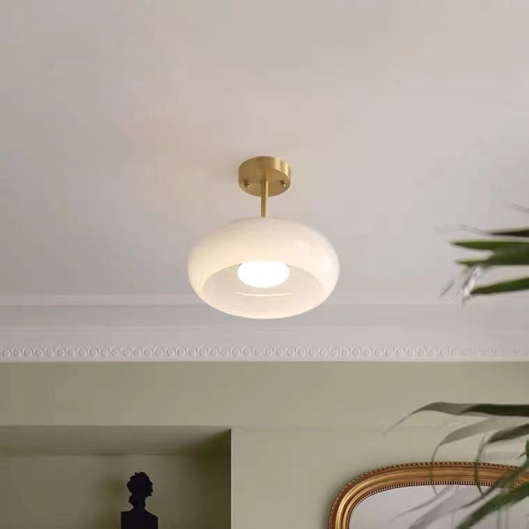 Nordic Brass Ceiling Light for Vintage Japanese Balcony