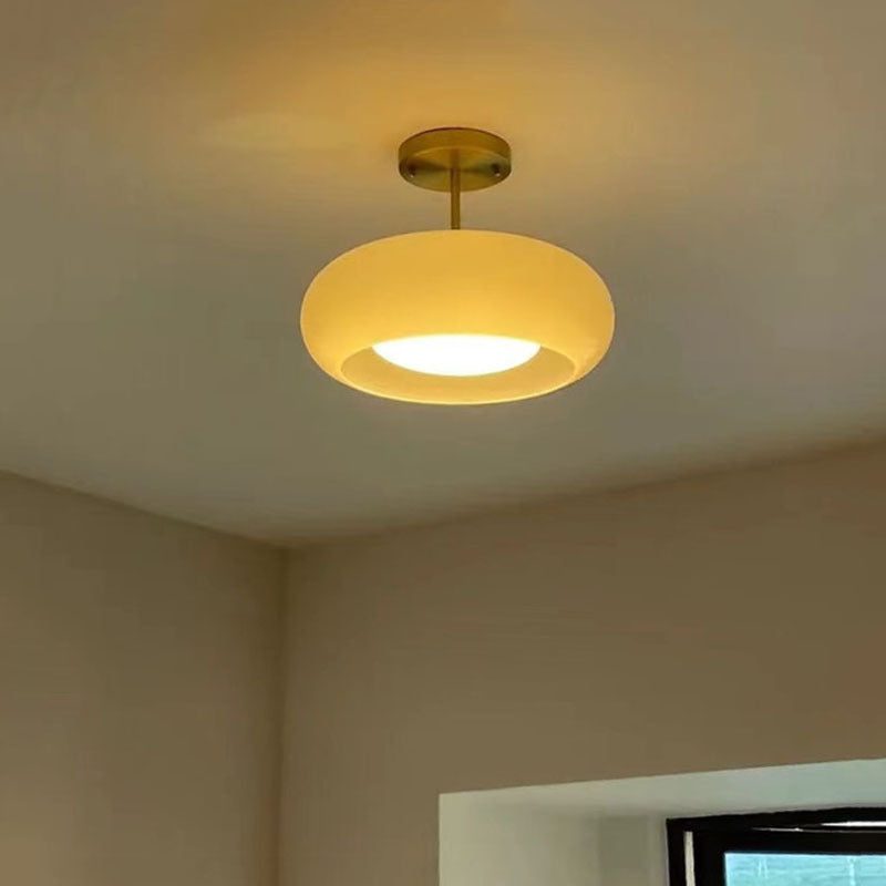 Nordic Brass Ceiling Light for Vintage Japanese Balcony