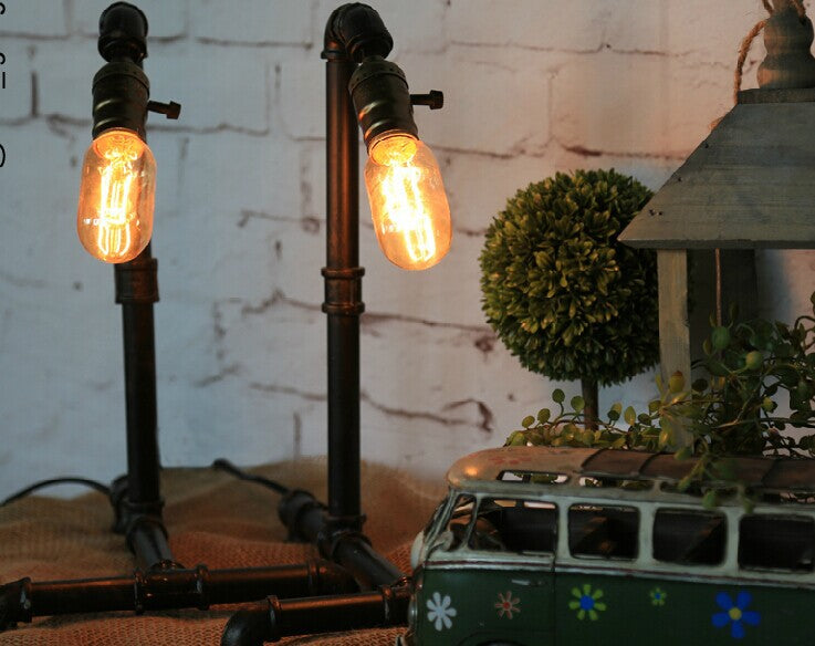 Vintage Pipe Table Lamp