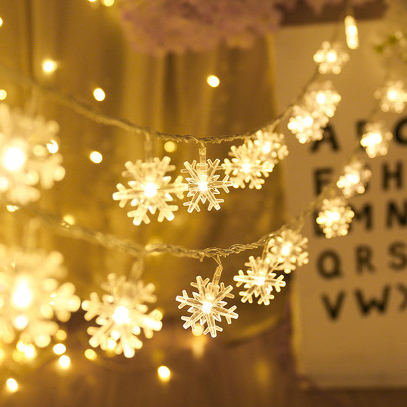 Snowflake String Lights - Decorative Warm Color