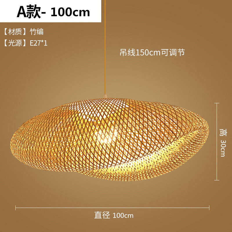 Bamboo Woven Pendant Light for Zen Dining Spaces