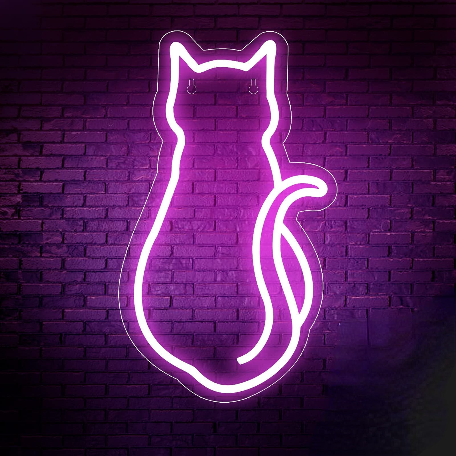 LED Neon Cat Wall Decor for Indoor/Outdoor Lighting