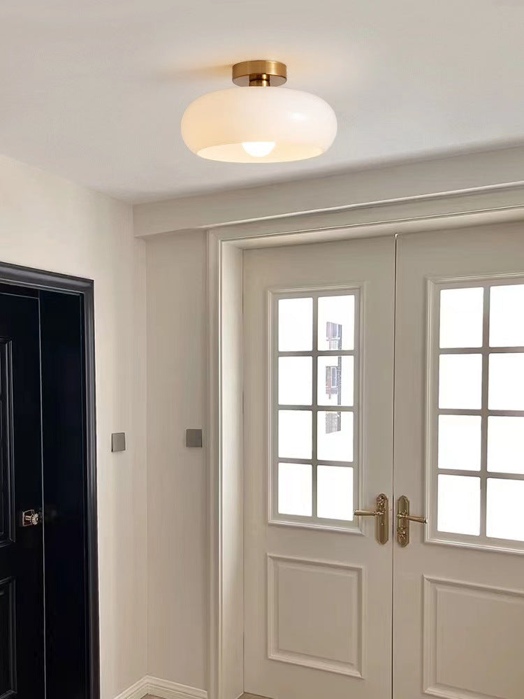 Nordic Brass Ceiling Light for Vintage Japanese Balcony