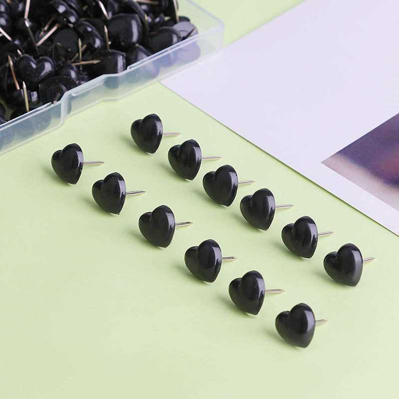 Transparent Heart Push Pins for Artwork and Walls