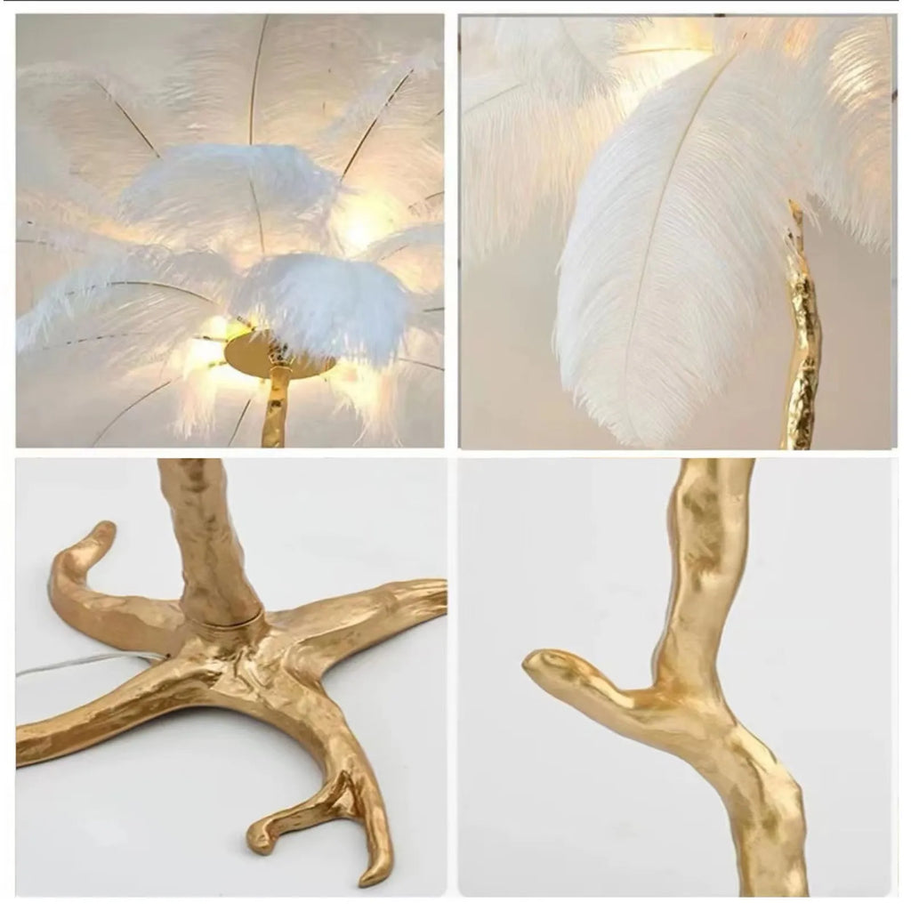 Decorative Feather Floor Lamp