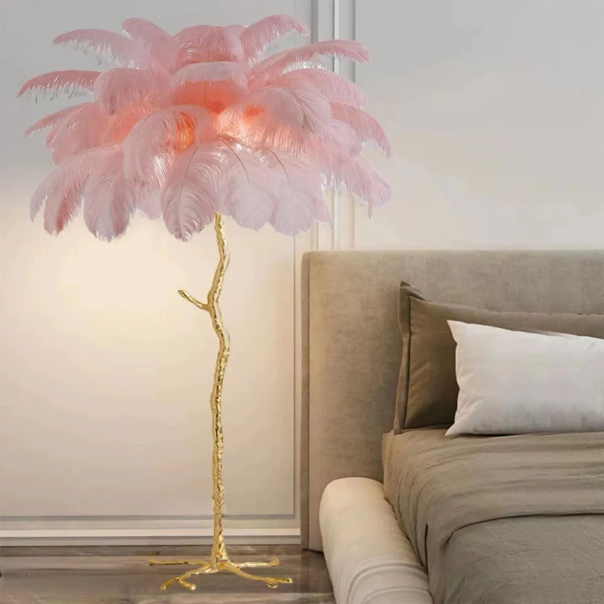 Decorative Feather Floor Lamp