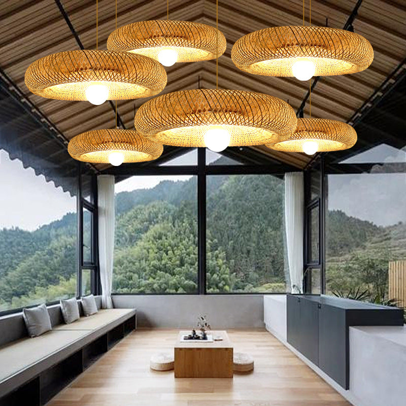 Bamboo Woven Pendant Light for Zen Dining Spaces