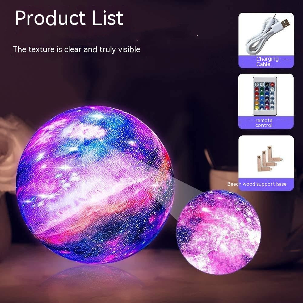 3D Moon Galaxy Light