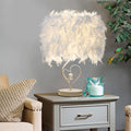 LED Feather Heart Crystal Table Lamp
