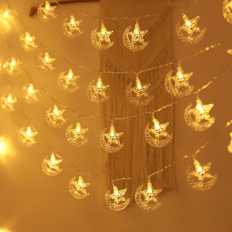 Moon String Lights for Holiday Decor