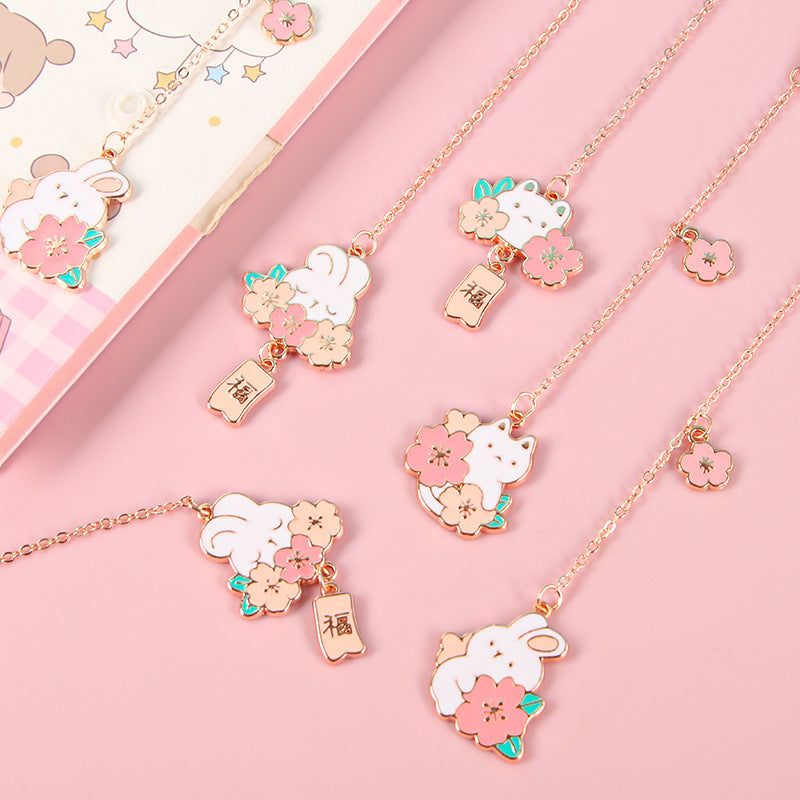 Cute Metal Bookmark Pendant Clip for Students