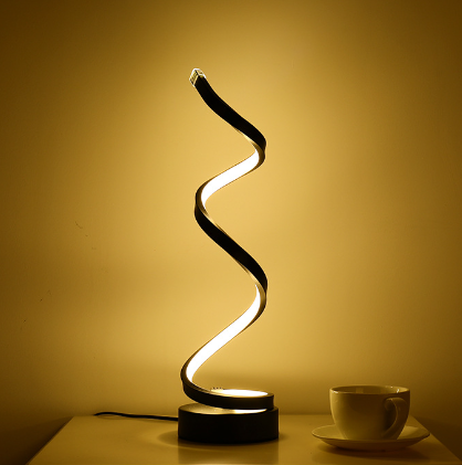 Spiral Table Lamp for Bedroom (One Piece)