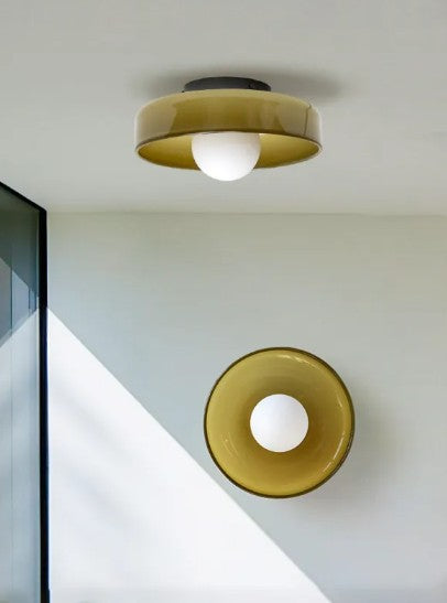Glass Dish Ceiling Light