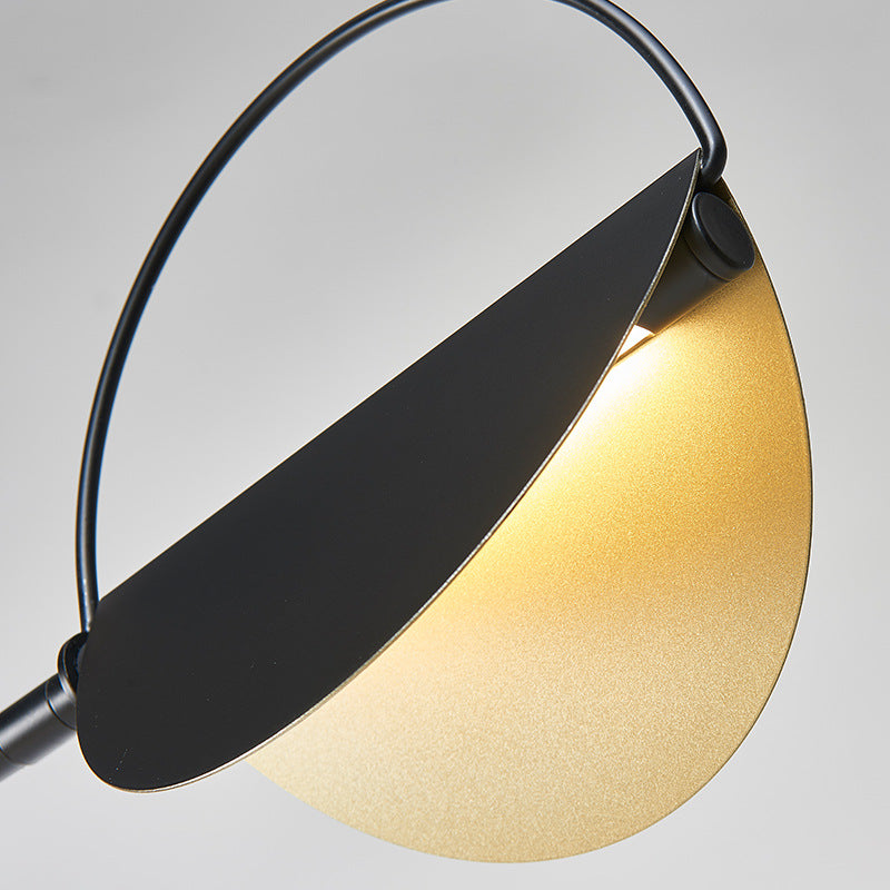Modern Minimalist Reading Floor Lamp with Terrazzo Base