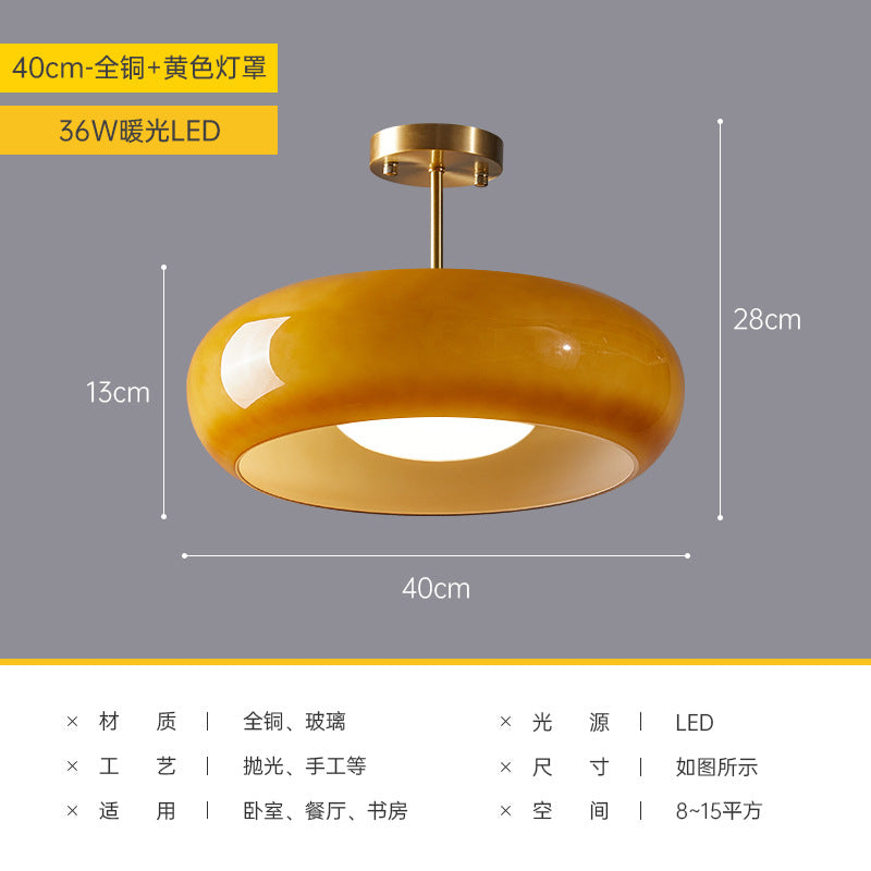 Nordic Brass Ceiling Light for Vintage Japanese Balcony