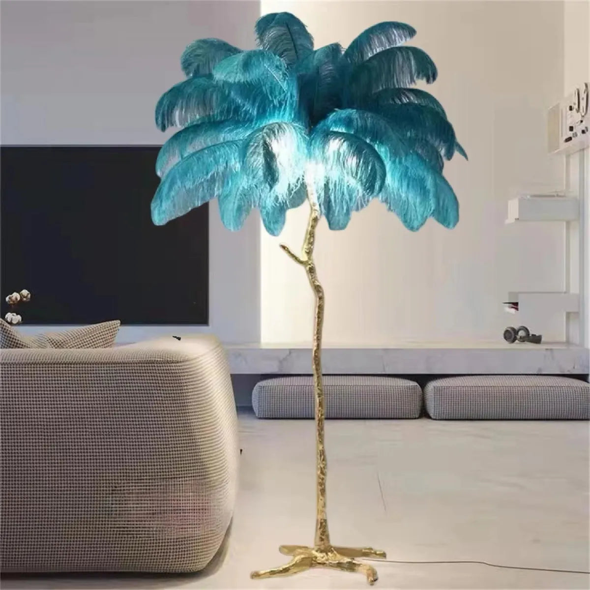 Decorative Feather Floor Lamp