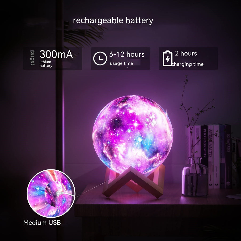 3D Moon Galaxy Light