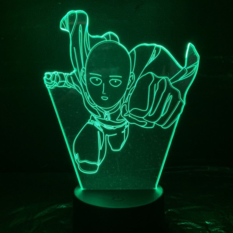 3D One Punch Man LED Night Light Decorative Lamp