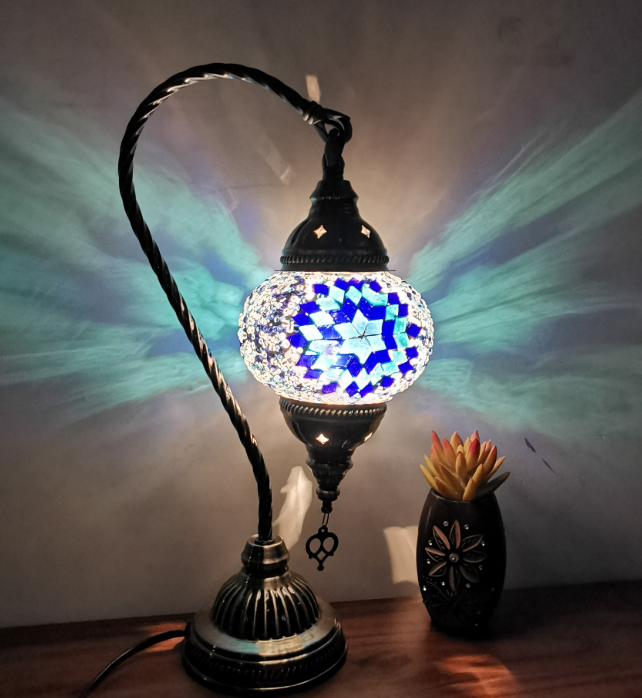 Creative Table Lamp with Vintage Glass Design