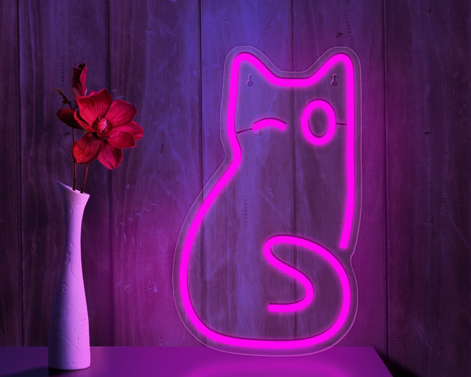 LED Neon Cat Wall Decor for Indoor/Outdoor Lighting