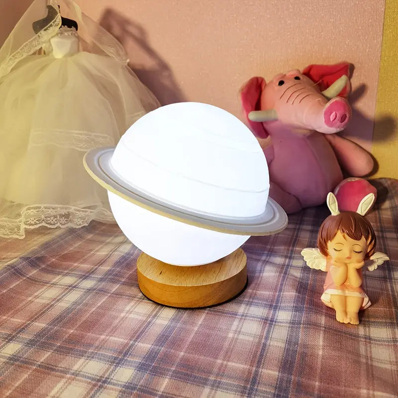 Rotating Saturn Night Light with Remote Control (1pc)