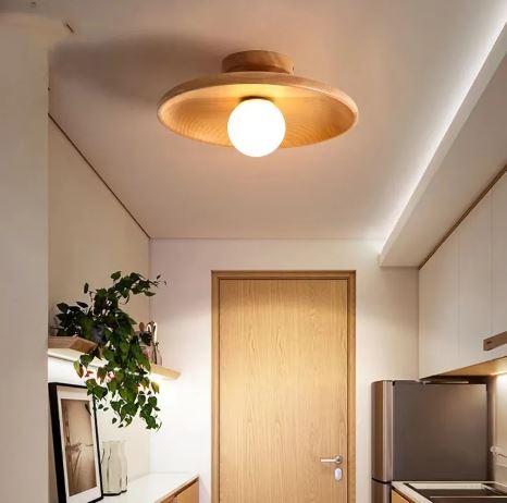 Round Wooden Ceiling Lamp