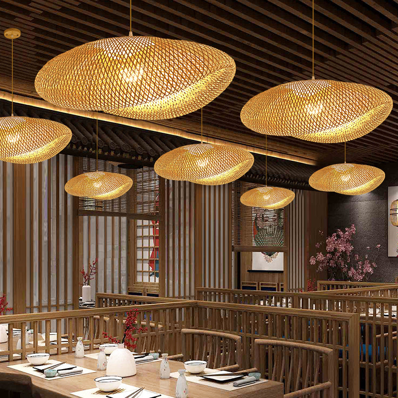 Bamboo Woven Pendant Light for Zen Dining Spaces