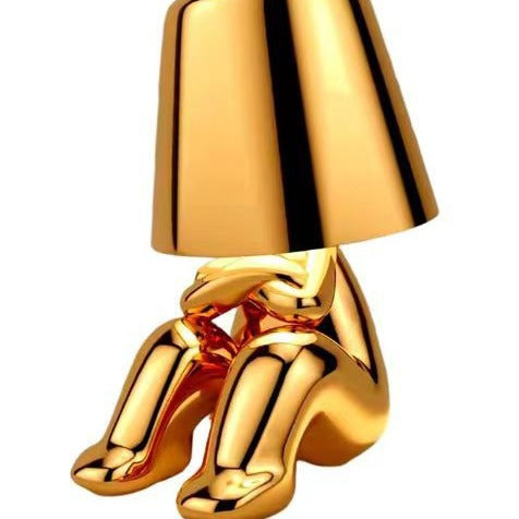 Golden Thinker Table Lamp for Home Decor