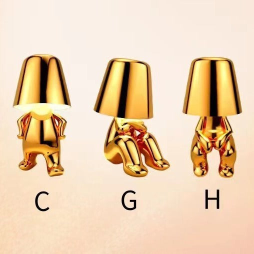 Golden Thinker Table Lamp for Home Decor
