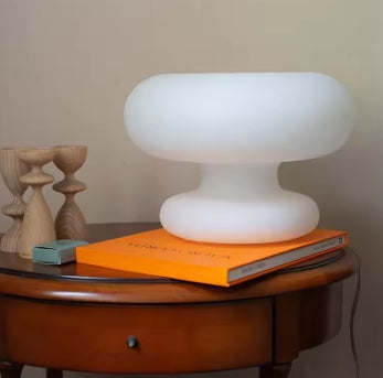 White Circular Table Lamps
