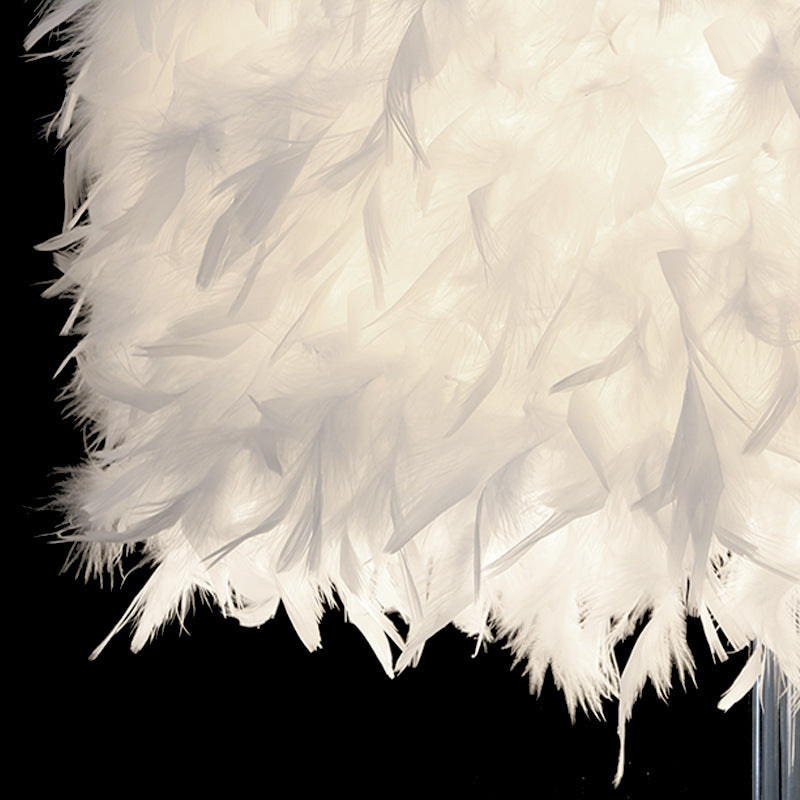 LED Feather Heart Crystal Table Lamp