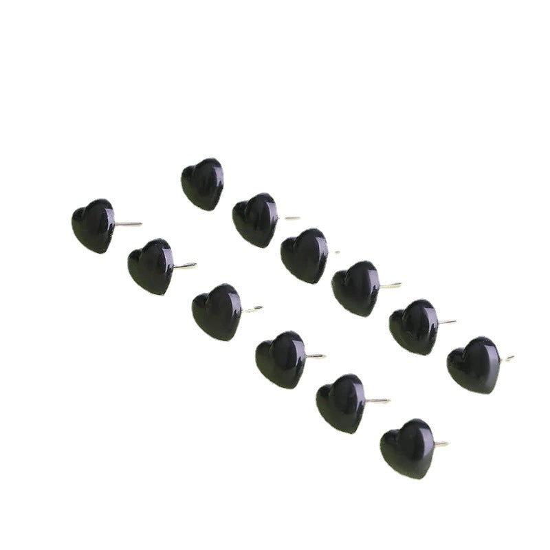 Transparent Heart Push Pins for Artwork and Walls