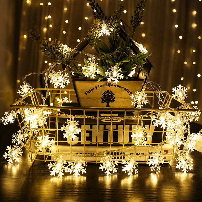 Snowflake String Lights - Decorative Warm Color
