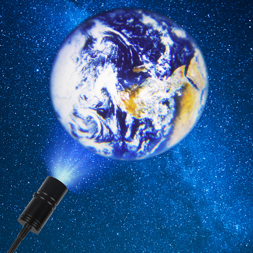 USB Plug-in Moon Lamp with Earth Projection Light
