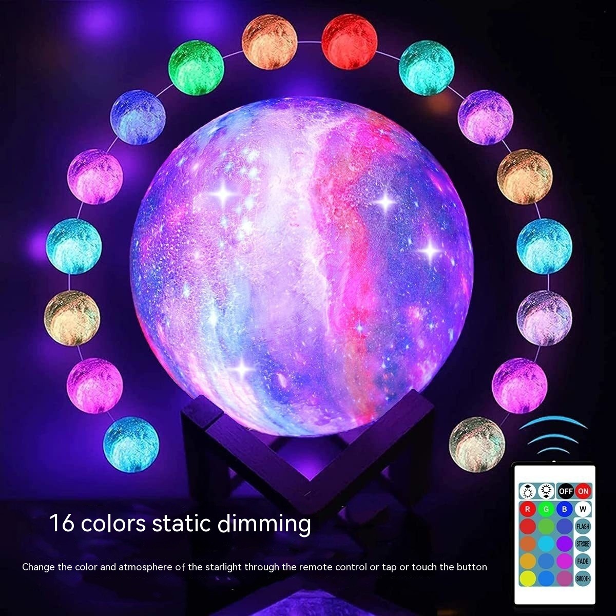 3D Moon Galaxy Light