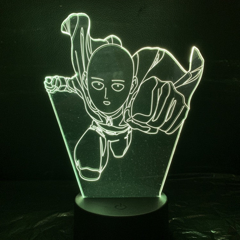 3D One Punch Man LED Night Light Decorative Lamp