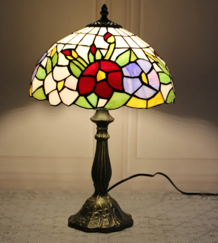 Stained Glass Bedside Table Lamp