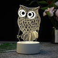 Owl Illusion 3D LED Night Light Table Lamp for Kids