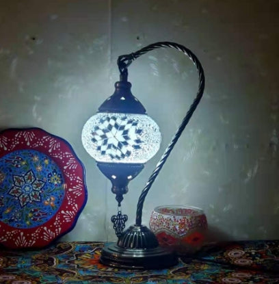 Creative Table Lamp with Vintage Glass Design