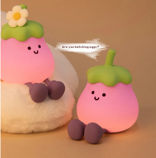 Eggplant and Broccoli Night Lamps