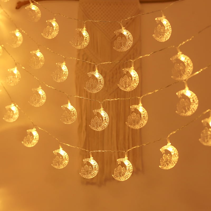 Moon String Lights for Holiday Decor
