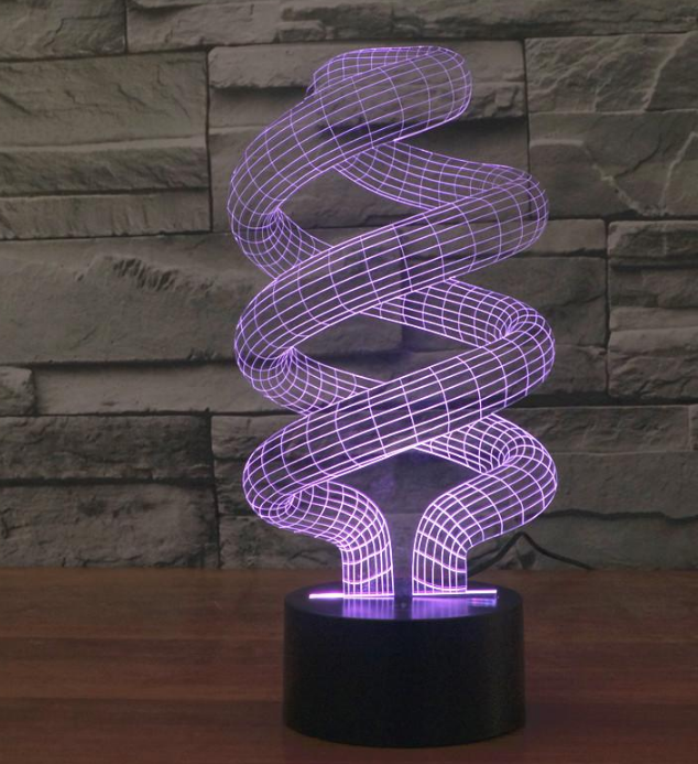 3D Spiral Energy-Saving Romantic Night Light