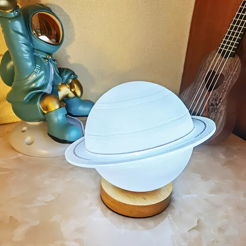 Rotating Saturn Night Light with Remote Control (1pc)