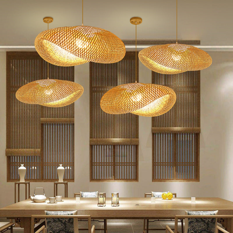 Bamboo Woven Pendant Light for Zen Dining Spaces
