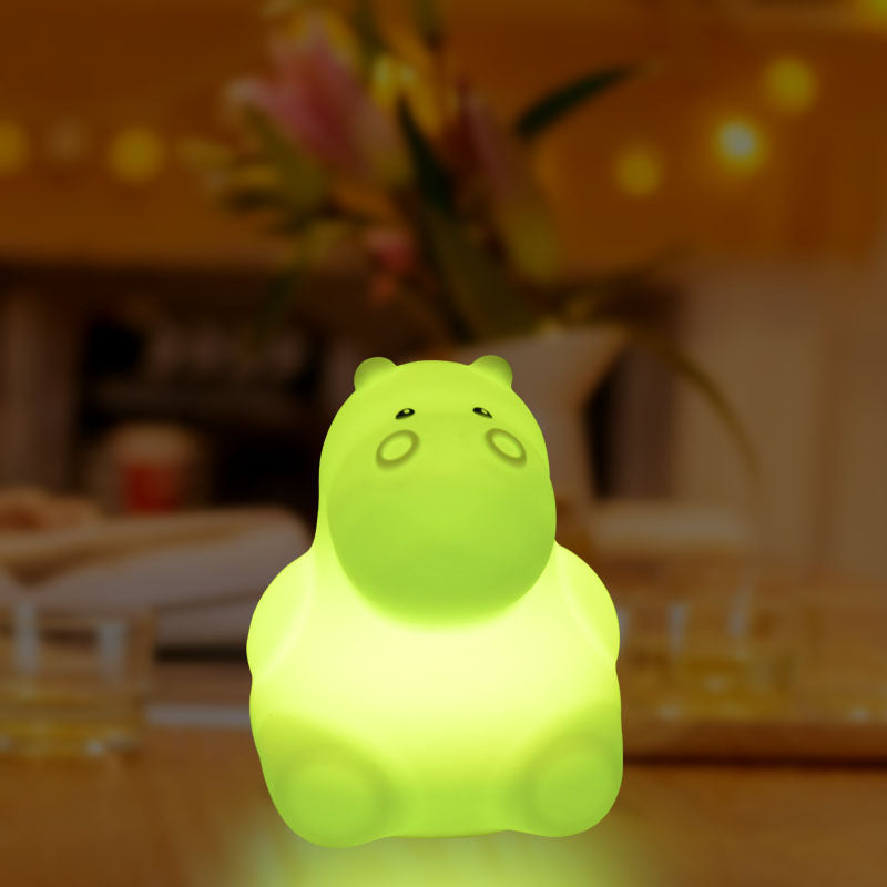 Medium Hippo Silicone Night Light - USB Rechargeable