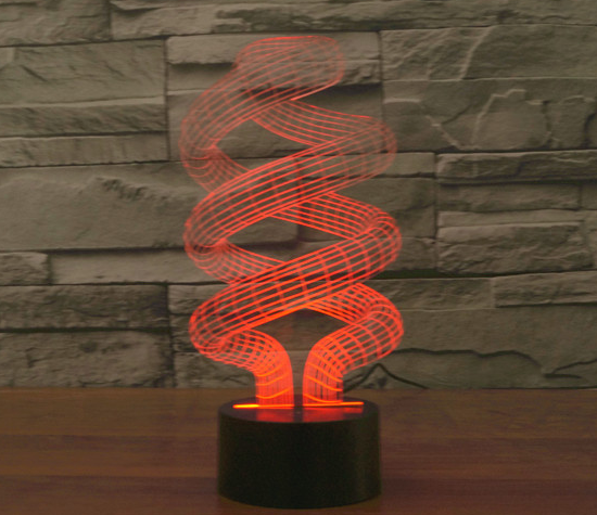 3D Spiral Energy-Saving Romantic Night Light