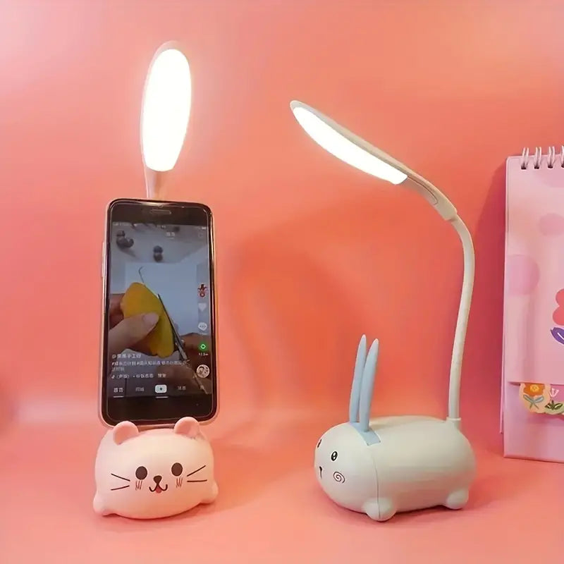 LED Cartoon Animal Desk Lamp for Students (USB Rechargeable)