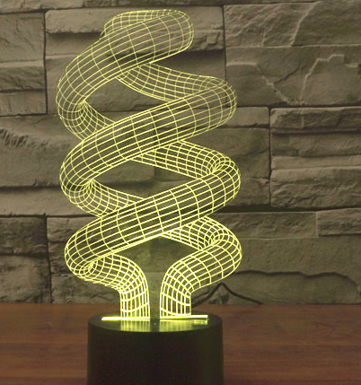 3D Spiral Energy-Saving Romantic Night Light