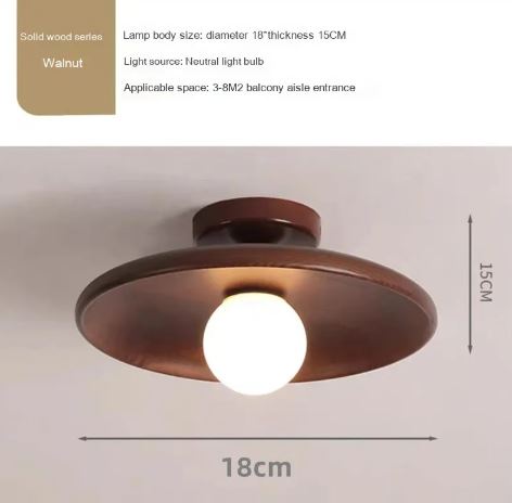 Round Wooden Ceiling Lamp